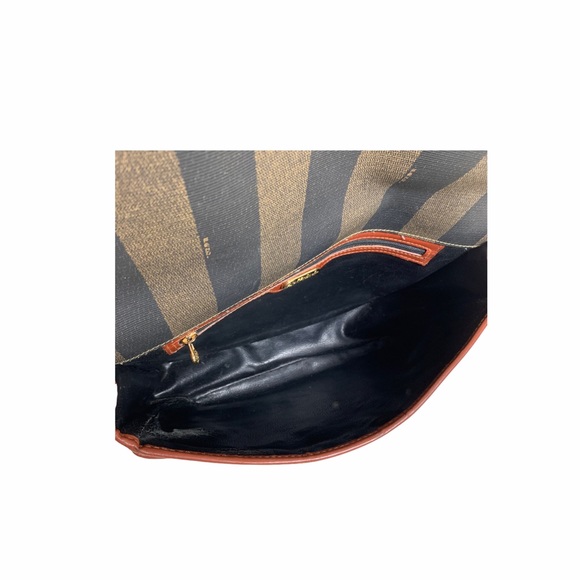 Fendi crossbody bag Pequin PVC black tan - Picture 7 of 11